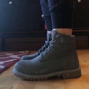 Like- New Grey Timberland Boots